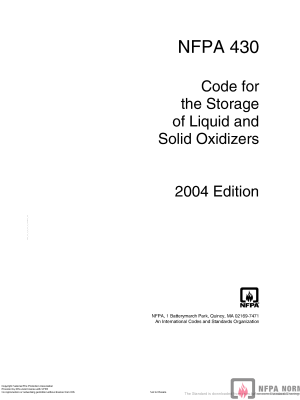 NFPA 430 PDF NFPA 430 PDF